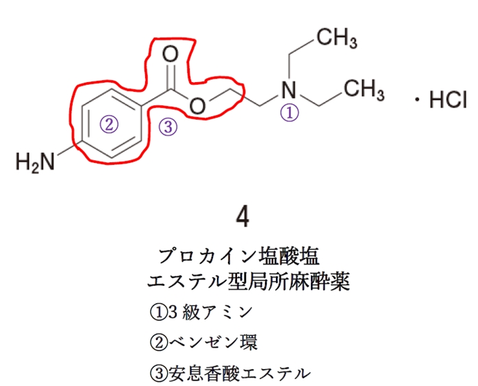 局所麻酔薬の構造の特徴 薬学化学